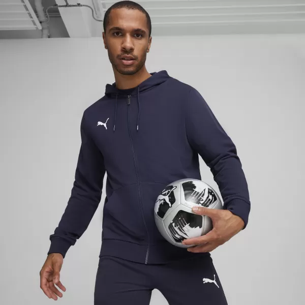  Pánska mikina PUMA TEAMGOAL CASUALS HOODED JACK 658595_06 PUMA NAVY/PUMA WHITE 