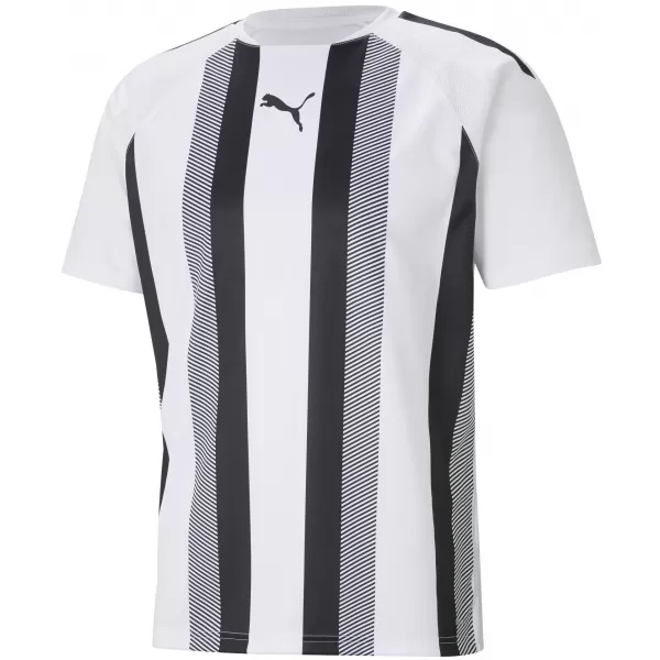  Funkčná košeľa mužov PUMA TEAMLIGA STRIPED JERSEY 704920_04 PUMA BIELA/PUMA ČIERNA 