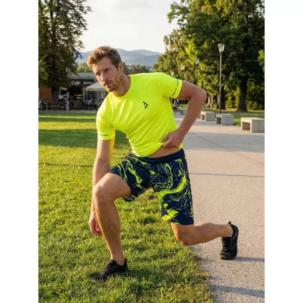  Prémiové pánske funkčné šortky ALTISPORT VOJ/ALM071KRA01 NÁMORNÍCKA/ŽLTÁ 