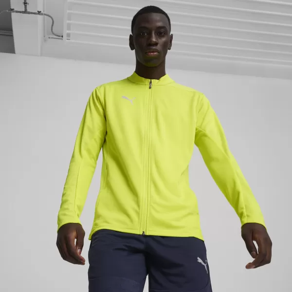  Sako PUMA TEAMFINAL TRAINING JACKET 658554_30 ELECTRIC LIME/ ELEKTRICKÉ VÁPNO/STRIEBRO 