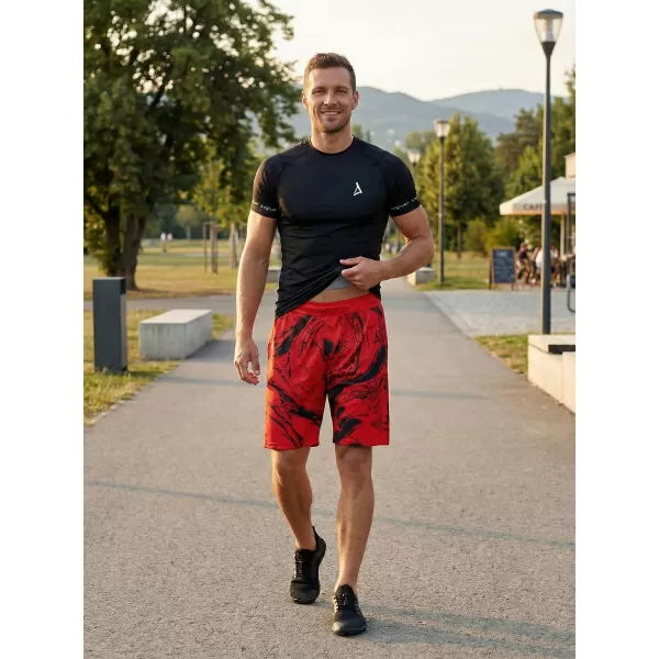  Prémiové pánske funkčné šortky ALTISPORT VOJ/ALM071KRA01 ČERVENÁ 