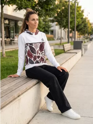 Dámska prémiová funkčná mikina ALTISPORT VOJ/ALW061MI01 BIELA/BORDOVÁ