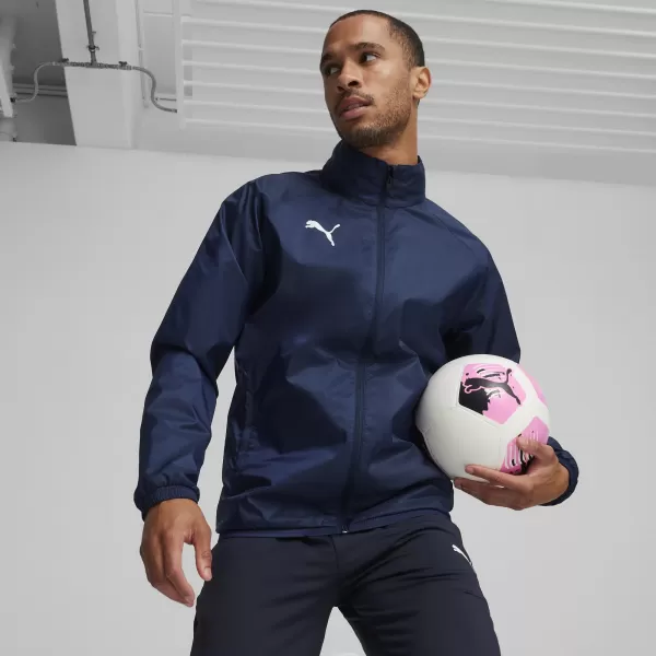  Pánska bunda PUMA TEAMGOAL ALL WEATHER JACKET 659038_06 PUMA NAVY/PUMA WHITE 