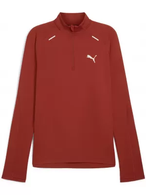Pánske tričko PUMA RUN CLOUDSPUN 1/4 ZIP 525781_63 MARS RED