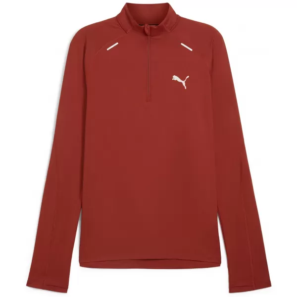  Pánske tričko PUMA RUN CLOUDSPUN 1/4 ZIP 525781_63 MARS RED 