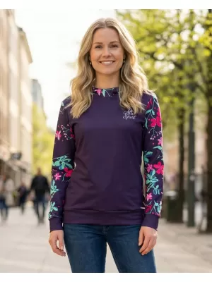 Dámska prémiová funkčná mikina ALTISPORT VOJ/ALW063MI01 FUCHSIOVÁ