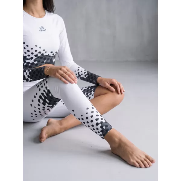 Dámske legíny nad kolená premium ALTISPORT VOJ/ALW109LEG02 ČIERNOBIELY 