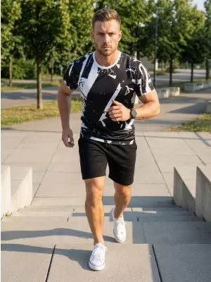 Prémiové pánske funkčné tričko ALTISPORT VOJ/ALM079TR01 ČIERNOBIELY