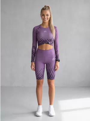 Dámske legíny nad kolená premium ALTISPORT VOJ/ALW109LEG02 FIALOVÁ