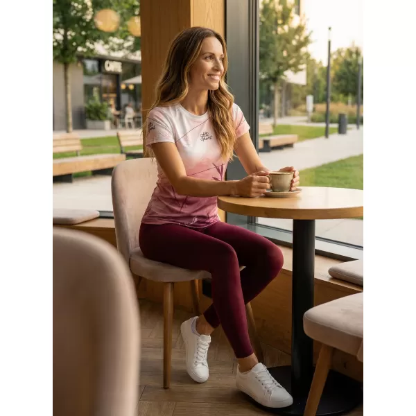  Dámske prémiové funkčné tričko ALTISPORT VOJ/ALW083TR01 BIELA RUŽOVÁ 