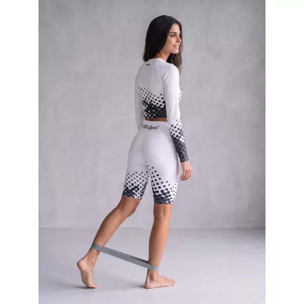  Dámske legíny nad kolená premium ALTISPORT VOJ/ALW109LEG02 ČIERNOBIELY 