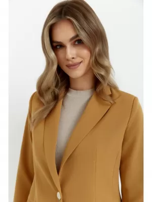 Dámska bunda MAKOVER K141 ŠKORICA