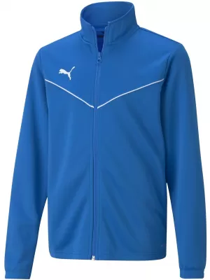 Sako PUMA TEAMRISE TRG POLY JACKET JR 657393_02 ELEKTRICKÁ MODRÁ LIMONÁDA