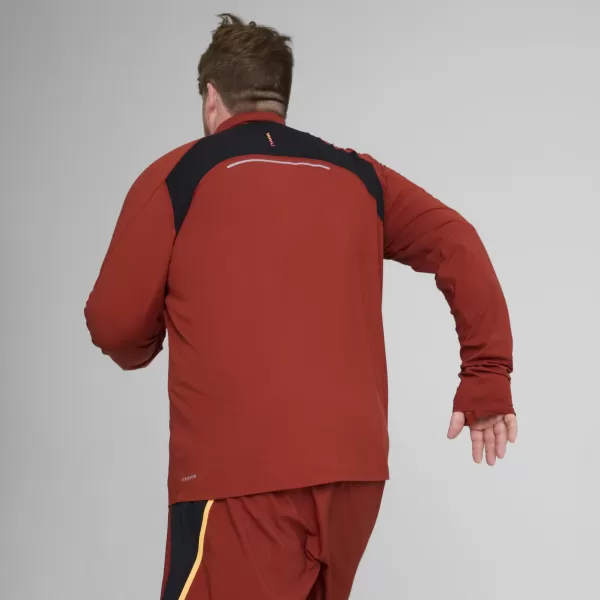  Pánske tričko PUMA RUN CLOUDSPUN 1/4 ZIP 525781_63 MARS RED 