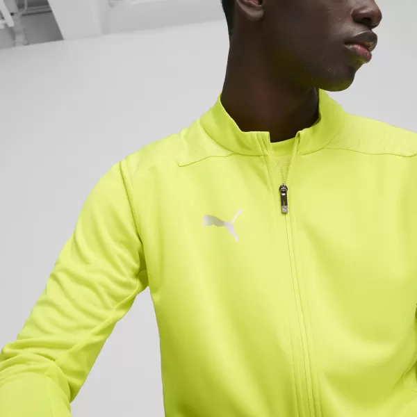  Sako PUMA TEAMFINAL TRAINING JACKET 658554_30 ELECTRIC LIME/ ELEKTRICKÉ VÁPNO/STRIEBRO 