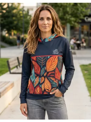 Dámska prémiová funkčná mikina ALTISPORT VOJ/ALW061MI01 ORANŽOVÁ/MODRÁ