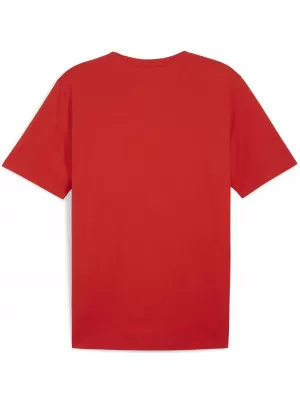 Mužský dres PUMA TEAMRISE LOGO JERSEY COTTON 658705_01 PUMA RED/PUMA WHITE