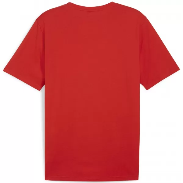  Pánske tričko PUMA TEAMRISE LOGO JERSEY COTTON 658705_01 PUMA RED/PUMA WHITE 