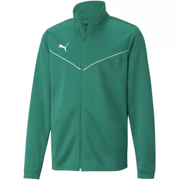  Sako PUMA TEAMRISE TRG POLY JACKET JR 657393_05 PEPPER GREEN/ PEPPER GREEN/PUMA WHITE 