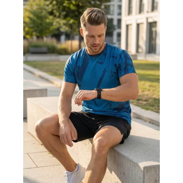 Prémiové pánske funkčné tričko ALTISPORT VOJ/ALM079TR01 MODRÁ 