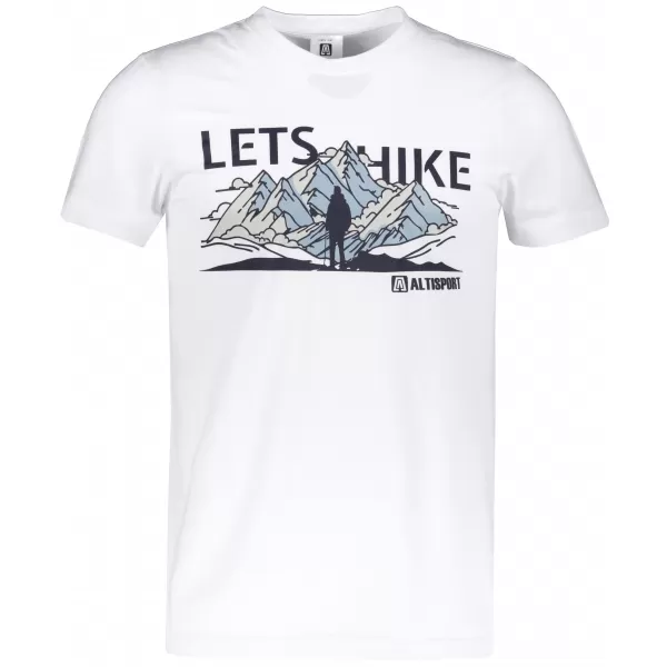  Pánske tričko ALTISPORT ALM190129 BIELA 