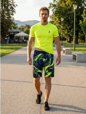 Prémiové pánske funkčné šortky ALTISPORT VOJ/ALM071KRA01 NÁMORNÍCKA/ŽLTÁ