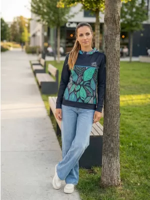 Dámska prémiová funkčná mikina ALTISPORT VOJ/ALW061MI01 MODRÁ
