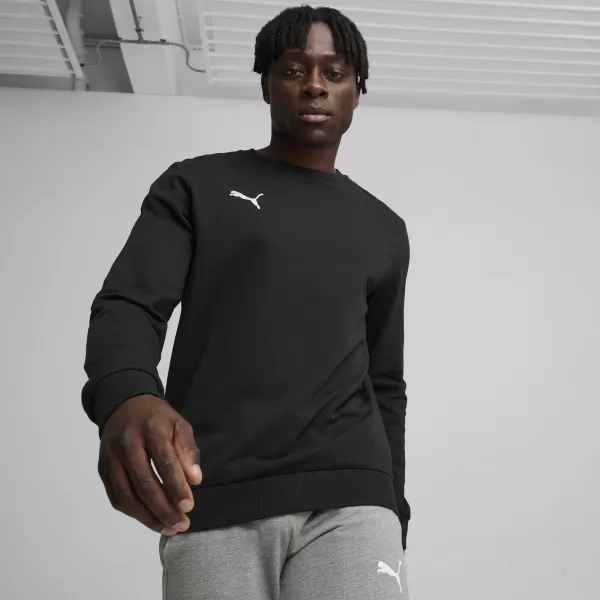  Pánska mikina PUMA TEAMGOAL CASUALS CREW NECK S 658592_03 PUMA ČIERNA/PUMA BIELA 