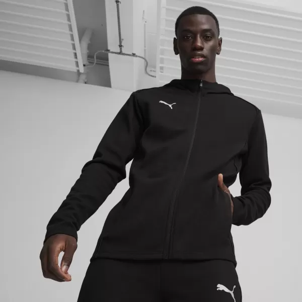  Pánska mikina PUMA TEAMFINAL CASUALS HOODED JKT 658528_03 PUMA BLACK/PUMA SILVER 