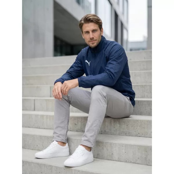  Pánska bunda PUMA TEAMGOAL ALL WEATHER JACKET 659038_06 PUMA NAVY/PUMA WHITE 