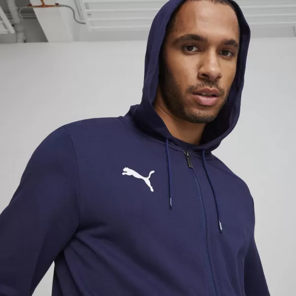  Pánska mikina PUMA TEAMGOAL CASUALS HOODED JACK 658595_06 PUMA NAVY/PUMA WHITE 