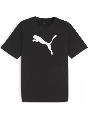 Pánske tričko PUMA TEAMRISE LOGO JERSEY COTTON 658705_03 PUMA ČIERNA/PUMA BIELA