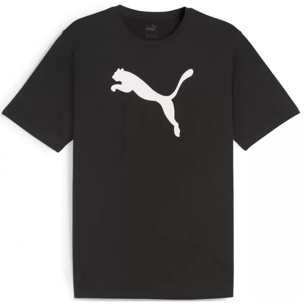  Pánske tričko PUMA TEAMRISE LOGO JERSEY COTTON 658705_03 PUMA ČIERNA/PUMA BIELA 
