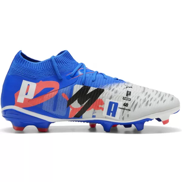  Kopačky PUMA FUTURE 8 MATCH FOREVER FG/AG 108423_01 BIELA/MODRÁ/ŠEDÁ/ČIERNA/ČERVENÁ 