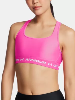 Dámska podprsenka UNDER ARMOUR CROSSBACK MID BRA 1361034-656 RUŽOVÁ