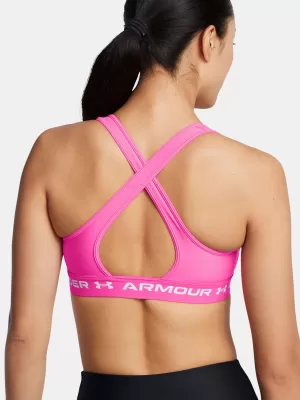 Dámska podprsenka UNDER ARMOUR CROSSBACK MID BRA 1361034-656 RUŽOVÁ