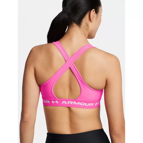  Dámska podprsenka UNDER ARMOUR CROSSBACK MID BRA 1361034-656 RUŽOVÁ 
