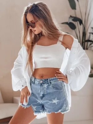 Dámske šortky DSTREET MOONSTAR SY0471 MODRÁ