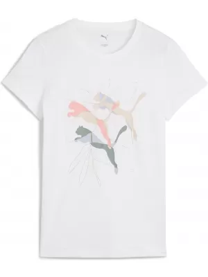Tričko PUMA GRAPHICS BRANDED LEAF TEE 685082_02 PUMOVÁ BIELA