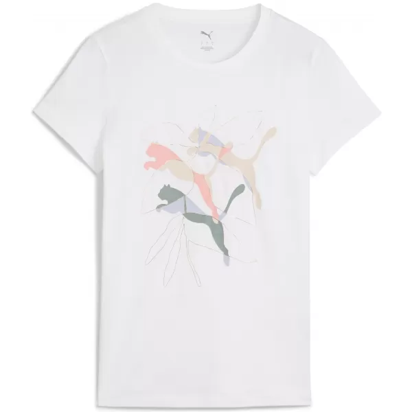  Tričko PUMA GRAPHICS BRANDED LEAF TEE 685082_02 PUMOVÁ BIELA 