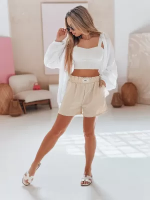 Dámske šortky DSTREET OWN STYLE SY0453 BÉŽOVÁ