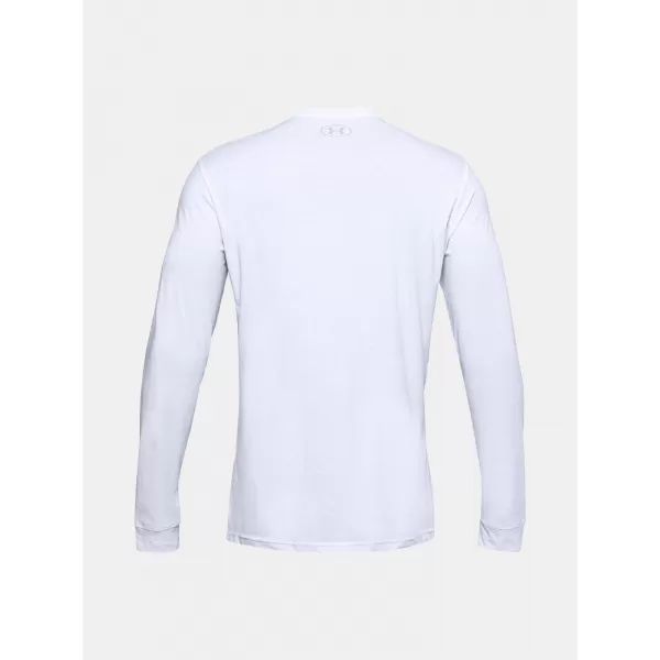  Pánske tričko UNDER ARMOUR SPORTSTYLE LEFT CHEST LS 1329585-100 BIELA 