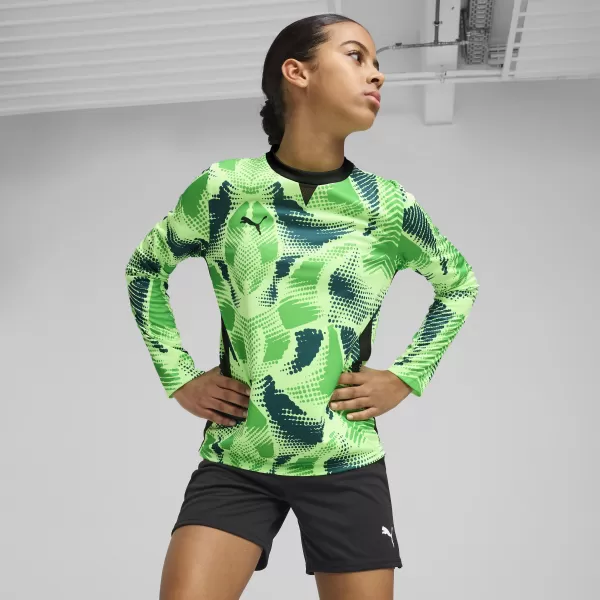 Detský dres PUMA TEAMTARGET GK LS JERSEY JR 706521_20 FIZZY LIME / FIZZY LIME / PUMA BLACK 