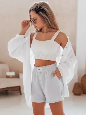 Dámske šortky DSTREET OWN STYLE SY0454 SVETLO ŠEDÁ