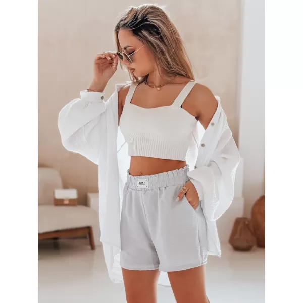  Dámske šortky DSTREET OWN STYLE SY0454 SVETLO ŠEDÁ 