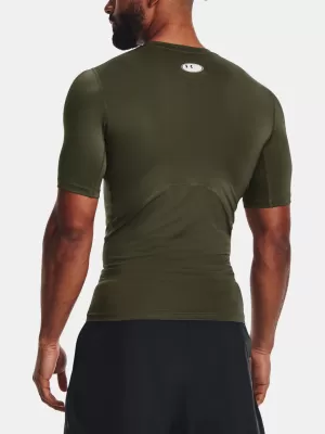 Pánske tričko UNDER ARMOUR HG ARMOUR COMP SS 1361518-390 ZELENÁ