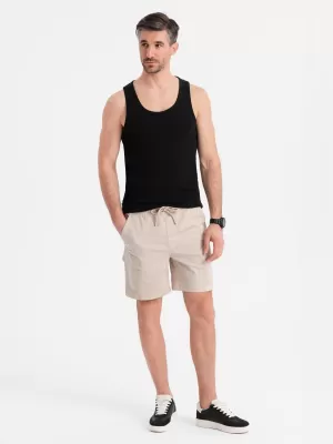 Pánske šortky OMBRE OM-SRCG-0194 KRÉM