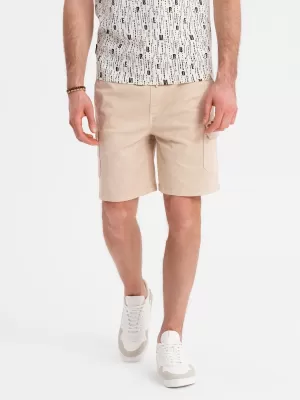 Pánske šortky OMBRE OM-SRCG-0190 BÉŽOVÁ