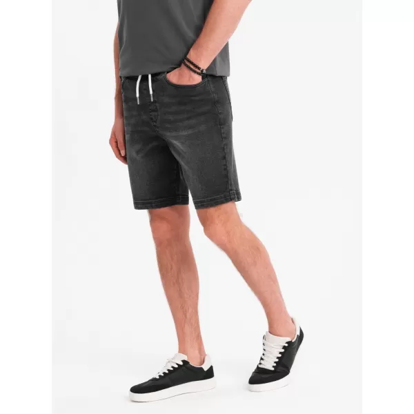  Pánske šortky OMBRE OM-SRDS-0192 ČIERNA 