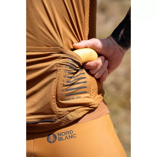  Pánsky cyklistický dres NORDBLANC WONDERMENT NBSMF8215 HNEDÁ 